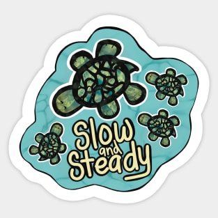 Slow and Steady | Turtle Graphic Sticker